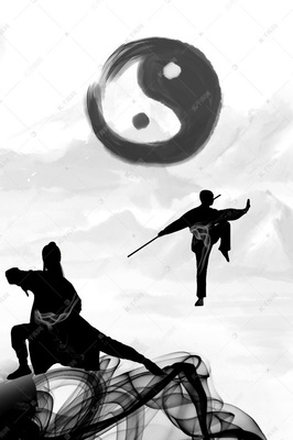 中国风八卦武术源文件H5背景