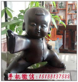 铜制工艺品摆件 武术小子铜雕塑