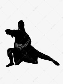 手绘武侠人物武术功夫剪影水墨烟雾可商用素材图片免费下载 千库网