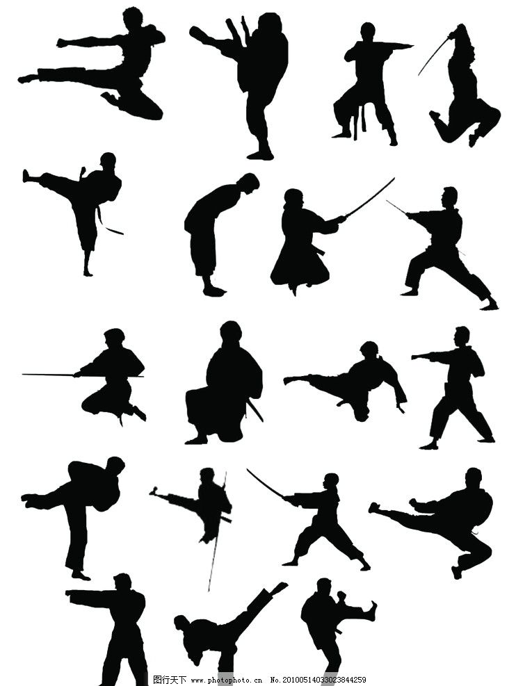 卡通功夫人物 武术世界里的灵动印记